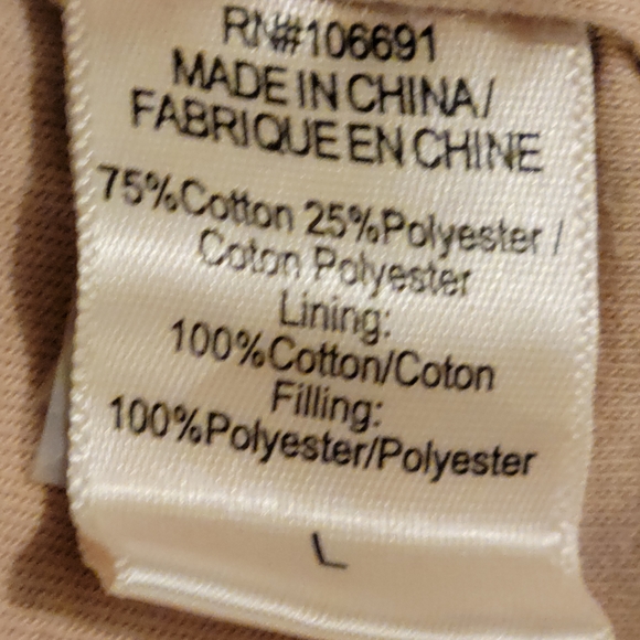 Young Fabulous & Broke Blush Cotton Velour Jacket Size L. Cozy!!! - Picture 7 of 8